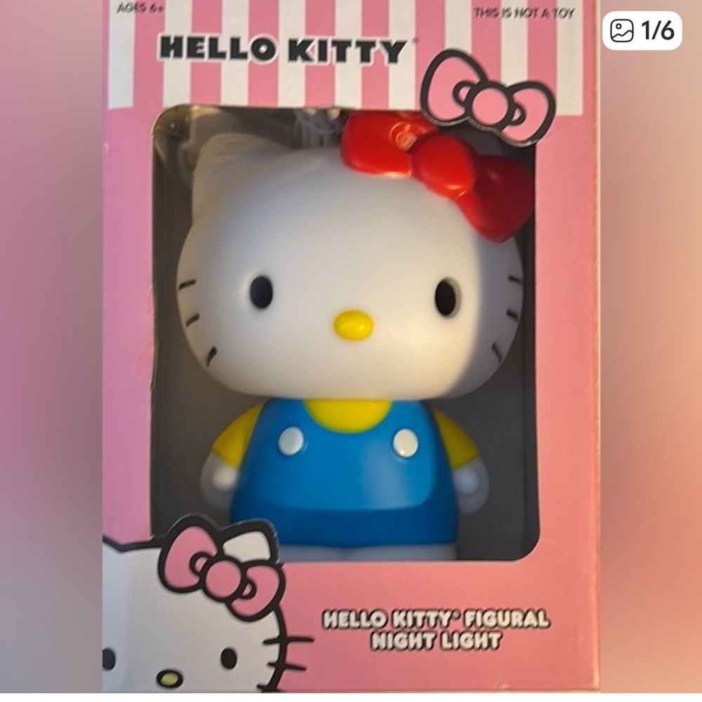 🎀 Hello Kitty Figurine Night Light Sanrio LED RGB Light NWT In Box